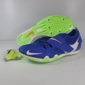 Size 9.5 Nike Zoom Pole Vault Elite Racer Blue Track & Field Jumping Spikes Mens